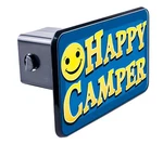 Happy Camper 3D Polyurethane Domed Plastic Trailer Hitch Cover 2" Receiver. Fixed Price $16.95.
