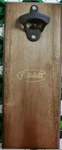 Peterbilt Wooden Plaque Bottle Opener Magnetic Top Cap Holder Truck Semi Cat. Fixed Price $72.79.