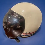 Bell Custom 500 Shield Face Motorcycle Helmet Stripes Pearl White Xs. Fixed Price $82.44.