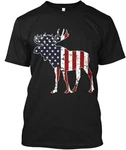 Moose And United States Flag Patriotic American T-shirt Made In Usa To 5XL. Fixed Price $20.77.