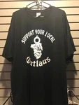 2 Sided Support Your Local Outlaws Biker Motorcycle Mc Tee Shirt. Fixed Price $21.99.