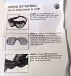Sea-doo Lens Rx Insert For Riding Goggles Unisex Oem Part 4486240000 New Brp. Fixed Price $15.00.
