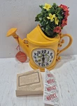 Vintage Spartus Watering Can Floral Wall Clock Flowers Battery Operated Nos Mcm. Fixed Price $74.99.