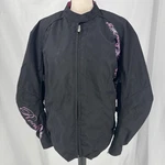 Joe Rocket Womens Motorcycle Jacket Black Pink Scroll Embroidery Size 1 Diva. Fixed Price $49.97.