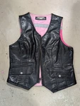 Missing Link Women's G2 D.o.c. Reversible Safety Vest Black Leather/pink Med. Fixed Price $55.00.