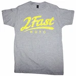 2FM Logo Unisex Motorcycle Sport Street Tee Shirt Gray/yellow 2XL 2613-725. Fixed Price $20.93.