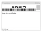 Genuine Bmw Keyring 3-SERIES 80-27-2-287-778 New. Fixed Price $24.65.