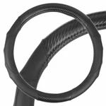 Steering Wheel Cover Carbon Fiber Grip Ergonomic Soft Leather Universal Fit. Fixed Price $19.90.
