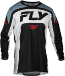 Fly Racing Lite Jersey, Size Medium, Black/white/denim Gray. Fixed Price $34.95.
