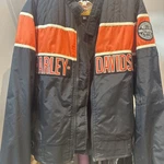 Harley Davidson Mens Sz Large Racing Jacket Black Nylon Embroidered Made Usa. Fixed Price $45.00.