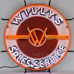 Neonetics 5JEEPW Willys Sales Services Sign 24"X24". Fixed Price $419.99.