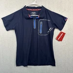 Polaris 1/4 Zip Large Navy Blue Polo Shirt Moisture Wicking Short Sleeve Jersey. Fixed Price $19.99.