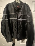 3XL Hot Leather Men's Nylon Motorcycle Jacket W/ Grey Piping. Fixed Price $33.99.