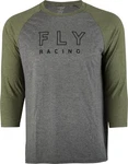 Fly Racing Mens Renegade Casual 3/4 Sleeve T-shirt -heather Tan/olive -2X-LARGE. Fixed Price $16.44.