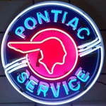 Neonetics 5PONBK Pontiac Service Sign W/silkscreen Backing. Fixed Price $670.40.