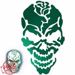 CUSTOMTAYLOR33 Skull Rose Reflective Decal Green 4 Inch. Fixed Price $27.99.