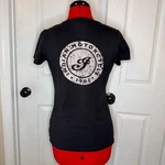 Indian Motorcycle Women Short Sleeve Black Tee Shirt Size Small Neck. Fixed Price $18.75.