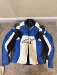Alpinestars Leather Jack Blue/white Us 44/EU 54. Fixed Price $350.00.