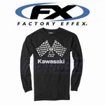 Factory Effex 23-87114 Kawasaki Finish Line Long-sleeve T-shirt For Casual Wm. Fixed Price $44.61.