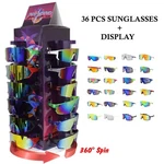 Mens Sunglasses Shield With Display New Styles 36 Pcs Per Exactly Pic. Fixed Price $75.00.