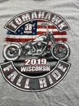 2019 Tomahawk Fall Ride Youth T-shirt Gray Motorcycle Rally Tee Small. Fixed Price $5.00.