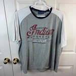 Men's Indian Motorcycles Short Sleeve Raglan T-shirt Top Gray White 3XL. Fixed Price $20.97.
